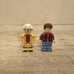 Lego Marty McFly And Doc Brown Part 2 Mini Figures