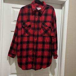 Mossimo Men’s Plaid Flannel Oversized Shirt Size Large