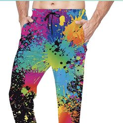 Men’s Joggers Sweatpants with Pockets (3D Print/ Casual Athletic Joggers)