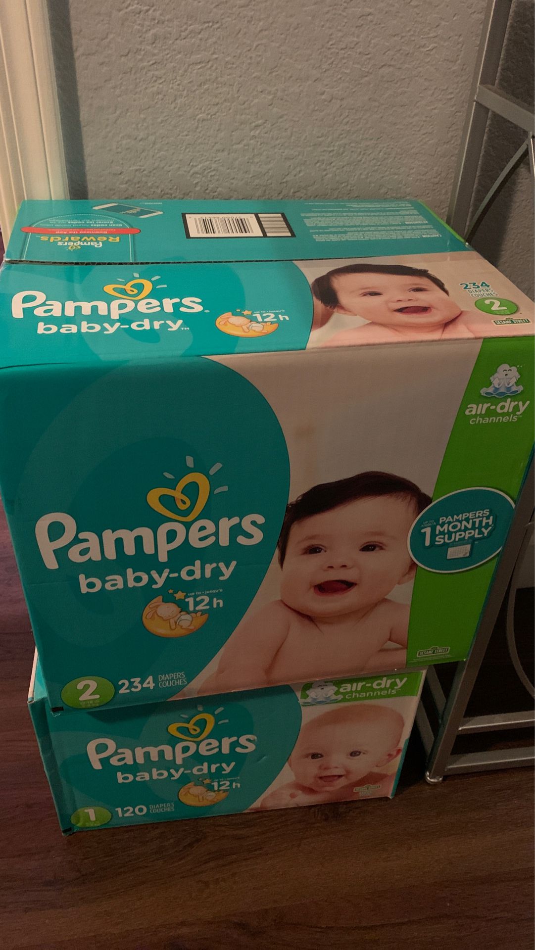 Pampers size 1 & 2