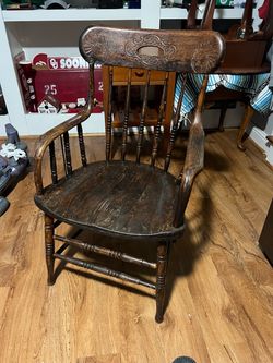 Vintage wooden arm chair.