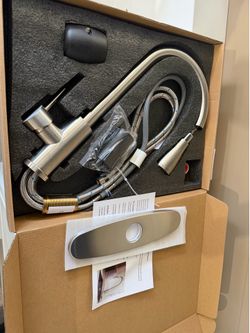 Kitchen faucet brushed nickel new in box