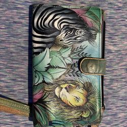 Hand Painted Leather Wrist Wallet Anna By Anuschka