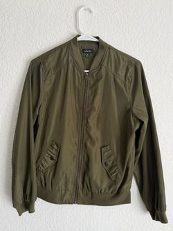 Justify Olive Green Bomber Jacket Size S/P