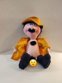 Flasher By Roark Gourley Stuffed Figure Nude Man Doll In Raincoat & Hat 18" Very Rare