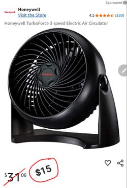 Honey well Table Fan Turbo Force 3 Speed Electric Air Circulator