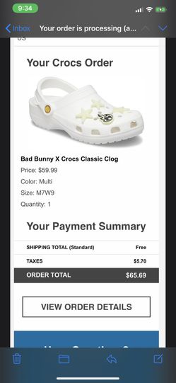 Bad Bunny Crocs Size 7 for Sale in Los Angeles CA OfferUp