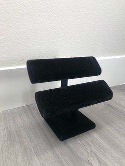 Black 2-Tier Jewelry & Bracelet Display Stand
