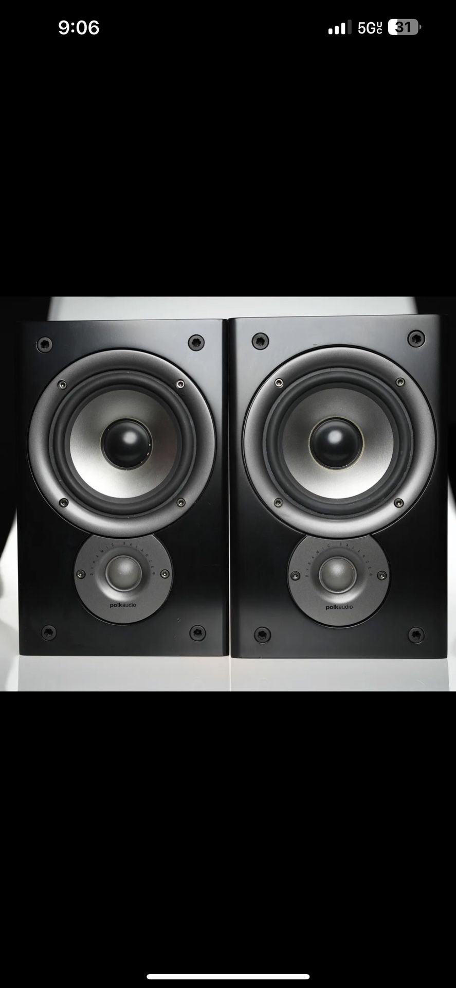 Polk Audio Monitor 30 Series 2 Bookshelf 100w Speakers, Audiophile for