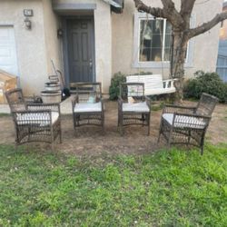 4-Piece Patio Chair Set Outdoor Patio Furniture Set Patio Chairs Patio 🆕🚚