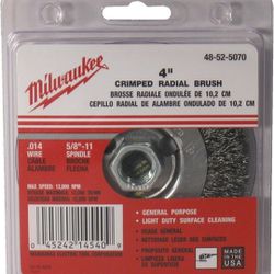 Milwaukee 48-52-5070 4-Inch Crimped Wire Wheel #4331
