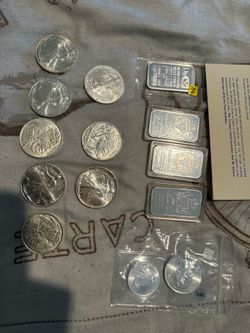999 fine silver coins/bars
