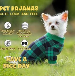 Dog pajamas fits a pug sized medium dog