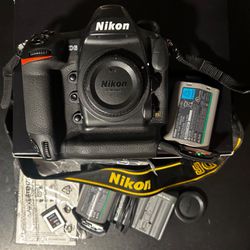 Nikon D6 20.8MP DSLR Camera Dual XQD Card, x2 Battery, Charger, Card, 32gb Card
