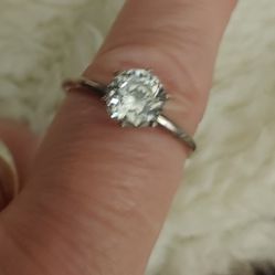 Size 10 CZ Diamond, Sterling Silver 925  Wearable Cocktail