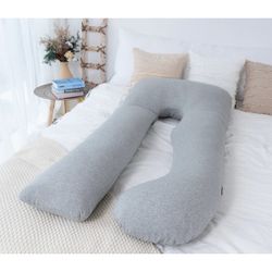 Momcozy Pregnancy Pillows for Sleeping, U Shaped Full Body Maternity Pillow with Removable Cover
