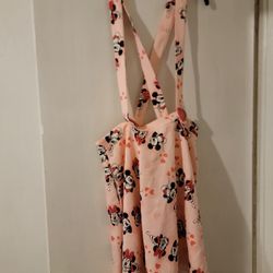 Disney Mickey Mouse Minnie Valentines Suspenders Dress New