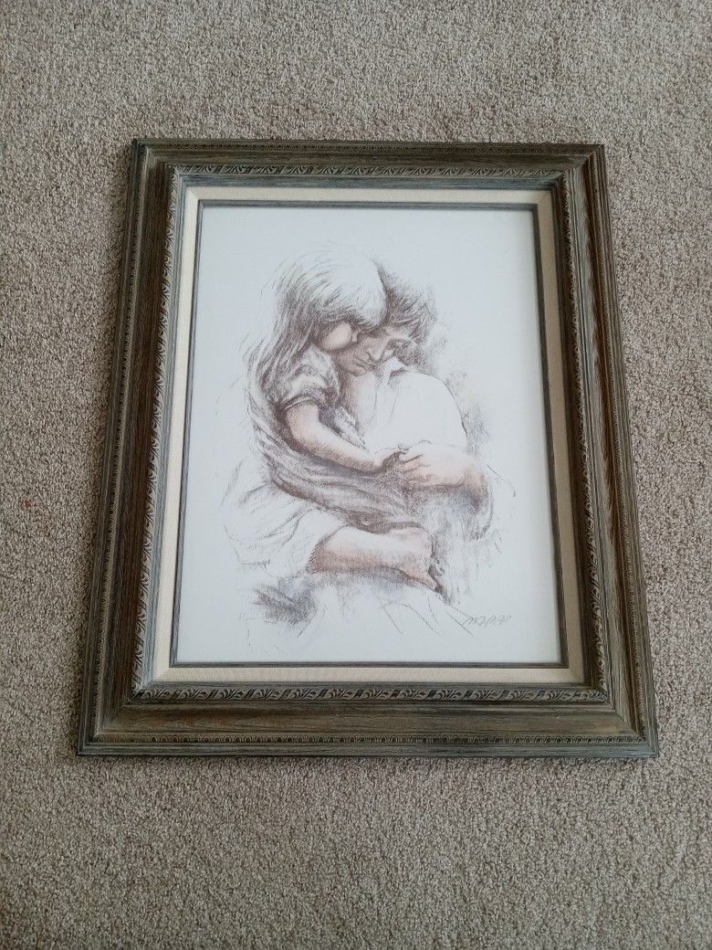 GORGEOUS Signed Marilyn Zapp FATHERS LOVE 24"x30" Lithograph