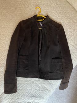 CALVIN KLEIN 100% leather jacket .Size XS