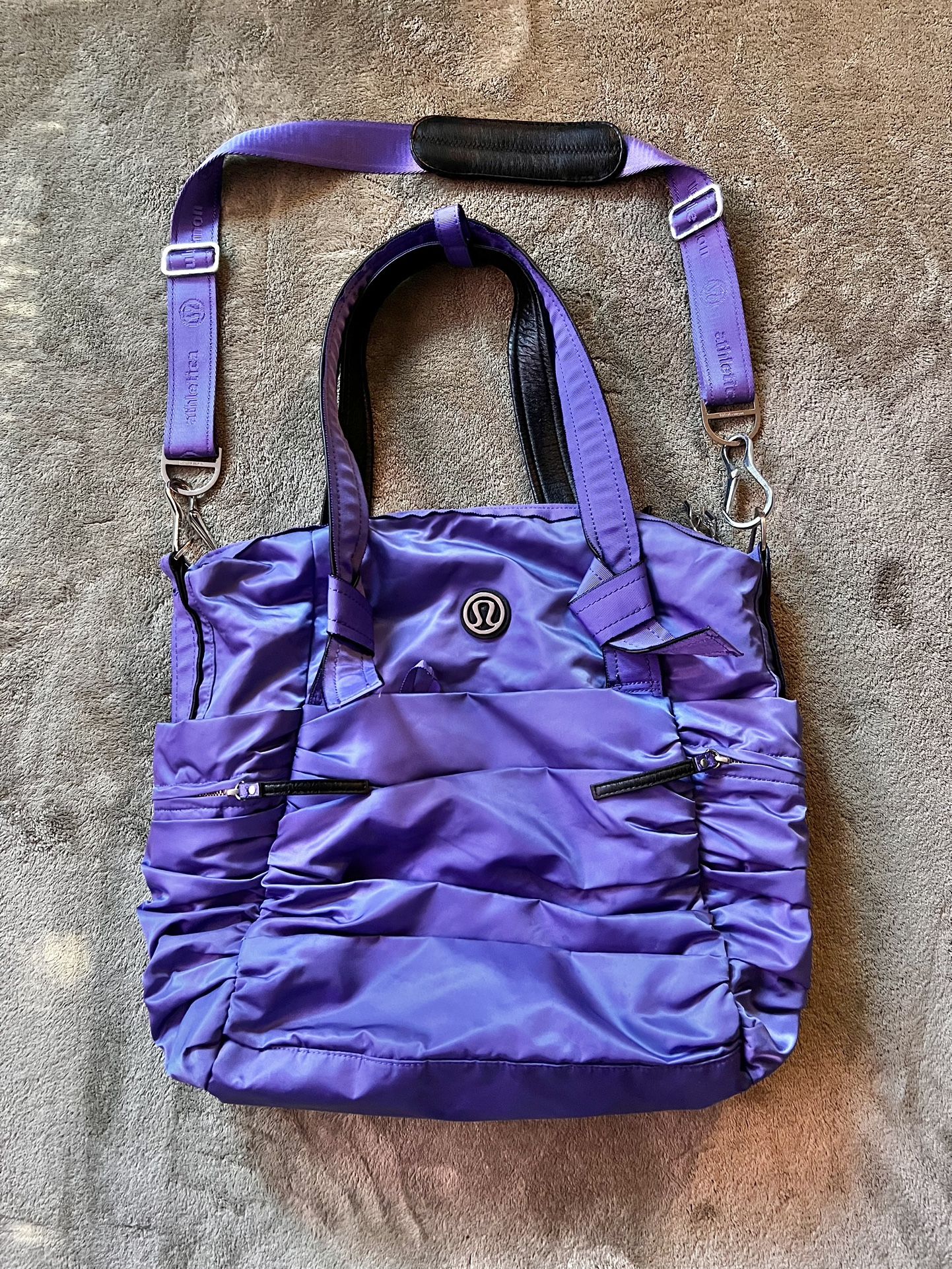 purple lululemon bag Travel Janky Gear 100% Nylon Measures Delta Sigma Pi lululemon Everywhere