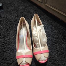 Pink & Tan Heels