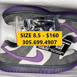 [$120] NIKE DUNK SB LOW PURPLE PIGEON WHITE BLACK NEW SNEAKERS SHOES SIZE 8.5 42 A5