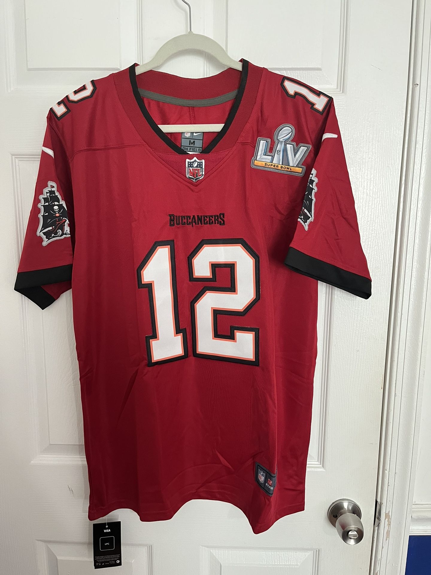 NFL Tom Brady Red Stitched Adult Jersey Size Large