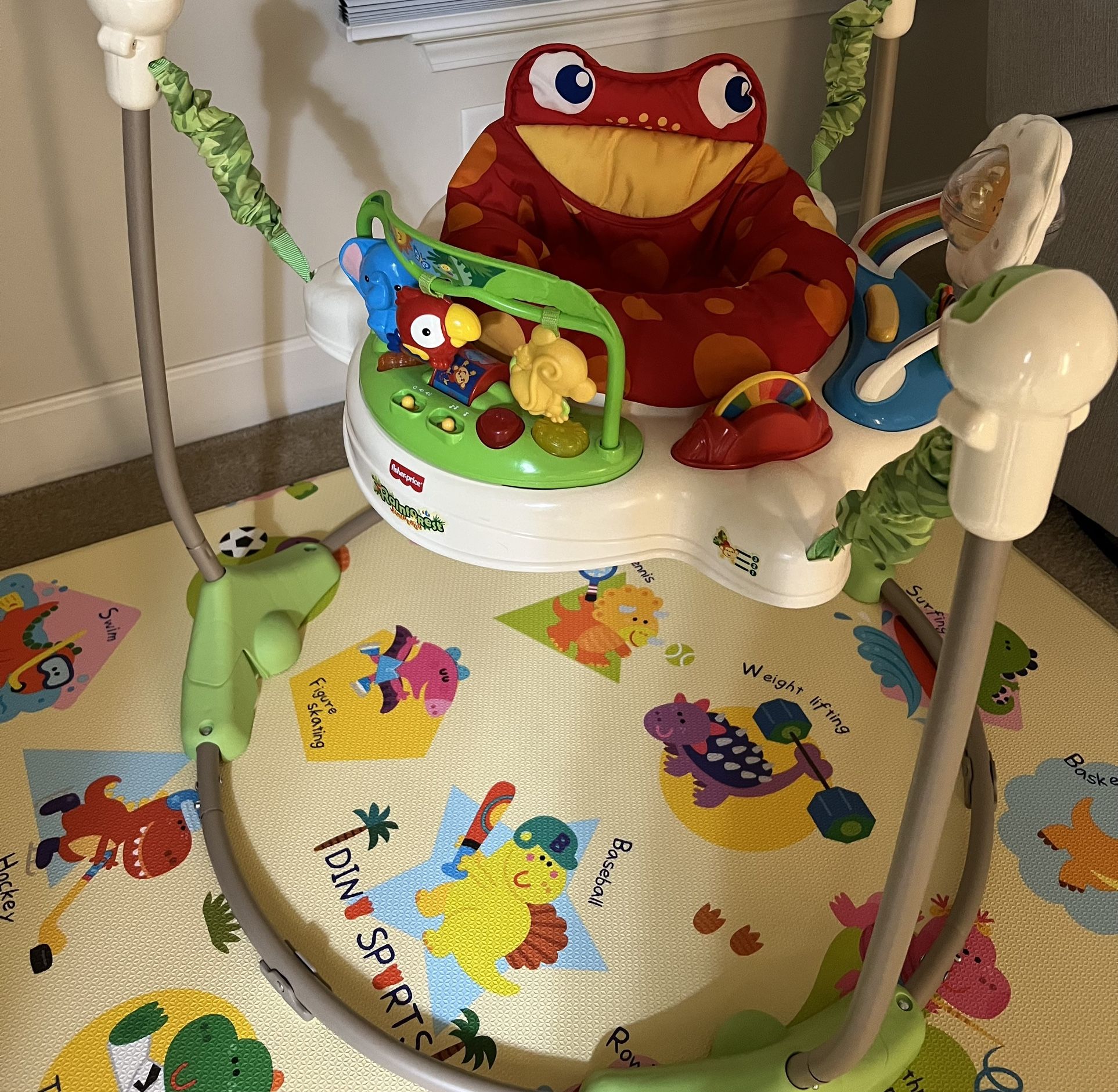 Fisher-Price Baby Bouncer Rainforest Jumperoo Activity Center