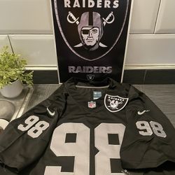 New!! Raiders Black Jersey High Quality! Comes With A Poster And Waterproof Decal Crosby#98