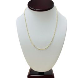 18” 14K Paper Clip Necklace 