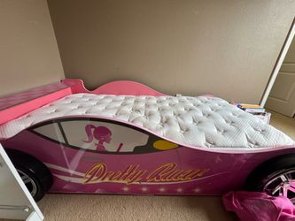 Barbie race car bed with lights
