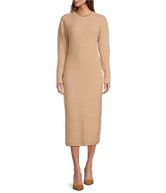 ANTONIO MELANI Tan Long Sleeve Knit Dress Size XS