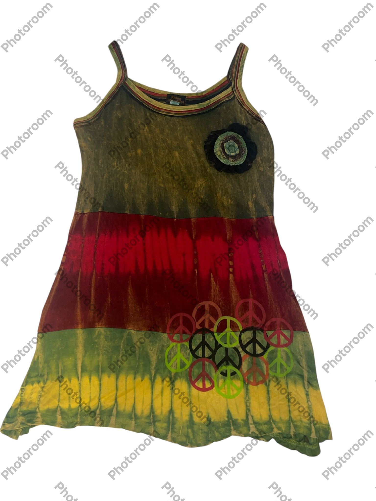 Rising International VINTAGE Boho/Hippie Embroidered Dress (XL) Sleeveless