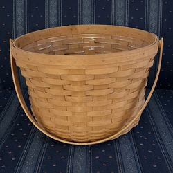 Longaberger Bushel Basket with Plastic Protector New 