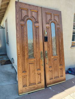 Oak wood doors