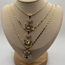 Teddy Bear Necklaces  $14 Each 