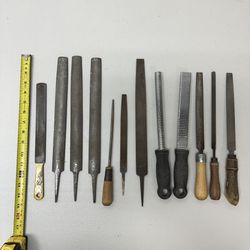 12 Piece Vintage Woodworking File & Microplane Set