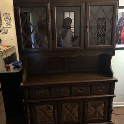 Used Wooden China Cabinet 