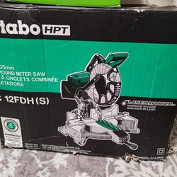 Metabo HPT 12-Inch Compound Miter Saw, Laser Marker System, Double Bevel, 15-Amp Motor. Brand New Never Used.