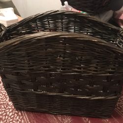 Dark Brown Willow Basket 