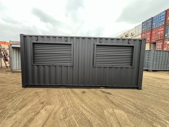20FT CUSTOM CONCESSION STAND ROLL UP DOOR WINDOWS SHIPPING CONTAINER | WIND & WATERTIGHT | BUSINESS READY
