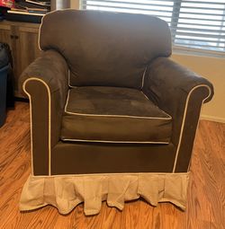 Upholstered Rocking Armchair that Swivels
