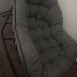 Oversized Grey Rocking Chair