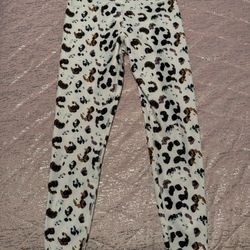 Nwot Womens Medium Sage Collective Leopard Print White Black Brown Leggings 