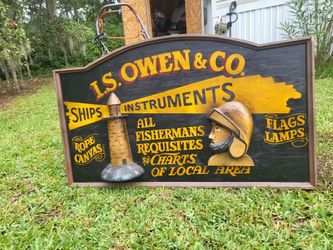 I.s Owen & company advertisement sign 40x30