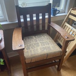Beautiful Chair With Coffee Sack Covered Cushion