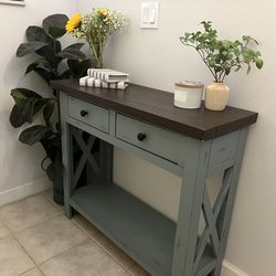 Distressed Wooden Console Table