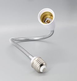 Light Socket Extender, E27 Flexible Gooseneck Extension Adaptor Adjustable Edison Bulb Socket Extension for Home,18cm/7.09inch LED Light Bulb Lamp Hol