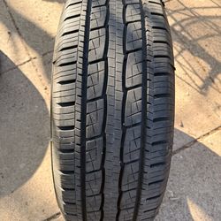Single Tire GENERAL GRABBER HTS60 265/70R17 115S.  Has 2 Patches