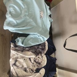 Mens Pro Club Baby Blue Hoodie And Angles Shirt 